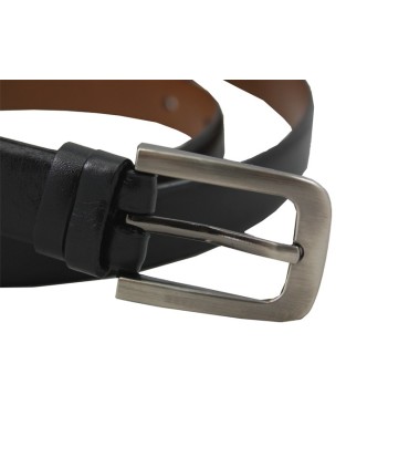 Czarny skórzany pasek damski 2 cm marki Orsatti