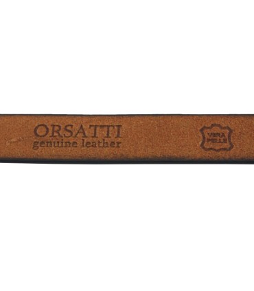 Czerwony skórzany pasek damski 2 cm marki Orsatti
