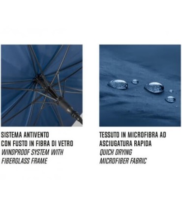 Automatyczny duży średnica 104 cm lekki wytrzymały parasol z odblaskową lamówką PERLETTI