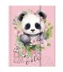 Teczka tekturowa z gumką A4 DERFORM Dream little one PANDA