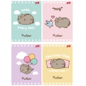 4 X ZESZYT A5, 32 KARTKI, KRATKA, PUSHEEN KOTEK KOT