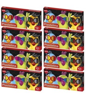 Zestaw 4x plastelina MONA, 12 kolorów, St. Majewski