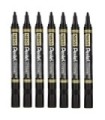7 szt. x Marker permanentny N850 czarny PENTEL