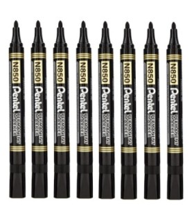 8 szt. x Marker permanentny N850 czarny PENTEL