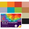 BLOK RYSUNKOWY KOLOROWY, A4, 10 KARTEK, 80g, INTERDRUK