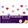 BLOK RYSUNKOWY KOLOROWY, A4, 10 KARTEK, 80g, INTERDRUK
