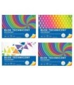 4 szt. x blok techniczny kolorowy A4 INTERDRUK 10 arkuszy, 160g/m2
