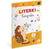 LITERKI KALIGRAFIA format A4 nauka pisania + kolorowanka + naklejki INERDRUK