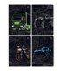 4X ZESZYT A5, 32 KARTKI, KRATKA, DLA CHŁOPCA, SUPER VEHICLES, INTERDRUK