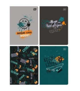 4X ZESZYT A5, 32 KARTKI, W TRZY LINIE, URBAN STYLE, INTERDRUK