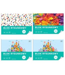 4 SZT. x BLOK RYSUNKOWY INTERDRUK A4 20 kartek, 80g