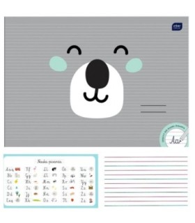 POZIOMY ZESZYT A4 DO NAUKI PISANIA, 32 KARTKI, W TRZY LINIE, UROCZY MIŚ