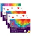 5 SZT. X BLOK RYSUNKOWY KOLOROWY, A4, 10 KARTEK, 80g, INTERDRUK