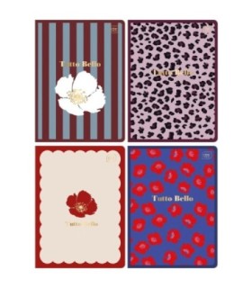 4 X ZESZYT A5, 60 KARTEK, KRATKA, DLA DZIEWCZYNY, ZŁOTA METALIZA