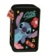 POTRÓJNY PIÓRNIK Z WYPOSAŻENIEM ST.MAJEWSKI STITCH BLACK ALOHA