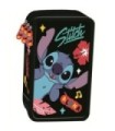 POTRÓJNY PIÓRNIK Z WYPOSAŻENIEM ST.MAJEWSKI STITCH BLACK ALOHA