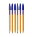 6 SZT x DŁUGOPIS BIUROWY ZE SKUWKĄ BIC ORANGE ORIGINAL FINE 0,8 MM, NIEBIESKI