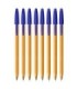 8 SZT x DŁUGOPIS BIUROWY ZE SKUWKĄ BIC ORANGE ORIGINAL FINE 0,8 MM, NIEBIESKI
