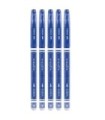 5 szt. x długopis żelowy wymazywalny Kidea z gumką – niebieski, 0.7 mm, pióro