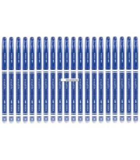 30 szt. x długopis żelowy wymazywalny Kidea z gumką – niebieski, 0.7 mm, pióro