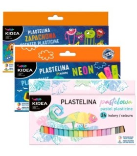 Zestaw Kidea Plastelina Zapachowa + Neonowa + Pastelowa 72 szt.