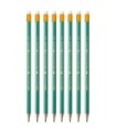8 x ołówek hb/2 BIC evolution original z gumką, wykonany z żywicy bezdrzewnej