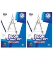 2x Blok techniczny biały A3 ASTRA 10 arkuszy 170g