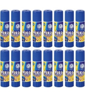 16x klej szkolny, biurowy w sztyfcie 15 g  ASTRA, mocny, niemarszczący papieru