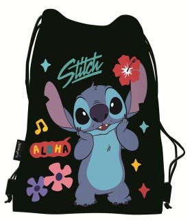 Worek na obuwie lub strój gimnastyczny  St.Majewski, STITCH BLACK ALOHA