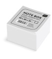 Kostka biurowa papierowa klejona karteczki biała, 85x85x35 mm 350 karteczek INTERDRUK