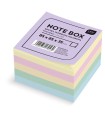 Kostka biurowa papierowa klejona karteczki kolorowa, 85x85x35 mm 350 karteczek INTERDRUK