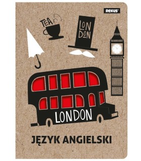 ZESZYT A5 JĘZYK ANGIELSKI, 58 KARTEK, KRATKA, BENIAMIN / REXUS