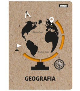 ZESZYT A5 GEOGRAFIA, 58 KARTEK, KRATKA, BENIAMIN / REXUS