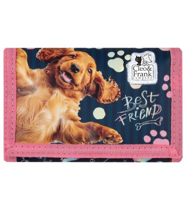 Portfel dziecięcy zapinany na rzep Derform CLEO&FRANK PIESEK golden RETRIVER