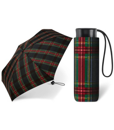 Parasolka do kieszeni lub torebki 16,5 cm składana na 5 Happy Rain w kratę