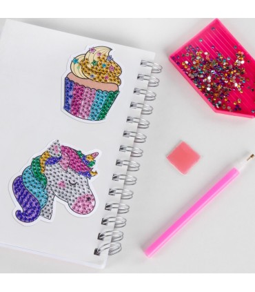 Diamentowe nalepki słodkości 6 dużych naklejek 500 diamentów KIDEA