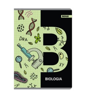 ZESZYT A5 BIOLOGIA, 60 KARTEK, KRATKA, SREBRNA METALIZA BENIAMIN / REXUS