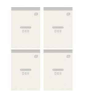 4x BLOK BIUROWY INTERDRUK, A6 100 KARTEK W KRATKĘ