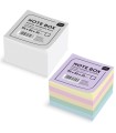 2x kostka biurowa papierowa klejona zestaw białe i kolorowe, 85x85x35 mm 700 karteczek, INTERDRUK