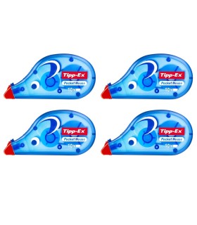 4x Korektor Blister TIPP-EX Pocket Mouse BIC 10 metrów