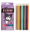 Kredki ołówkowe trójkątne 12 kolorów Kuromi, St. Majewski