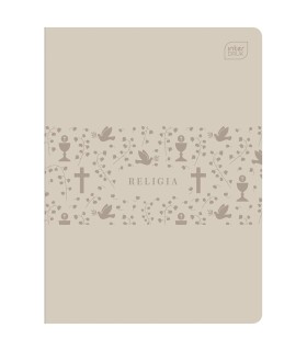 ZESZYT DO RELIGII, SYMBOLE WIARY, SZARY, 60 KARTEK, KRATKA