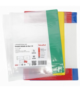 Okładki na książki i zeszyty uniwersalny zestaw do klas 1-3, Biurfol, 10 sztuk