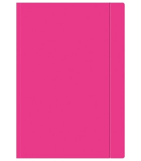 Teczka z gumką A4 różowa fluo, Interdruk