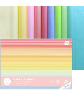 BIBUŁA GŁADKA W ZESZYCIE A4 60 KART pastelowe kolory, INTERDRUK