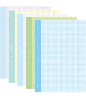 Wkład do segregatora Interdruk A4 kratka 250 kartek – 5 kolorów (5x50)