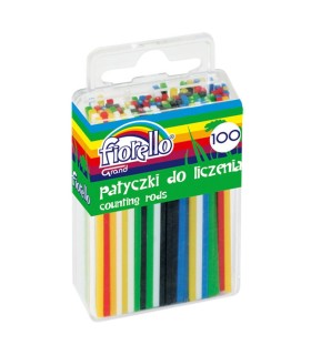 Drewniane kolorowe patyczki do nauki liczenia 100 sztuk INTERDRUK