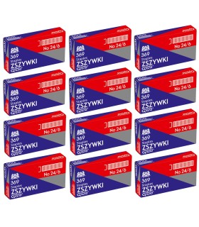 12x zszywki uniwersalne do zszywacza biurowego 24/6 – 1000 szt. – Grand.
