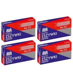 4x Zszywki małe mini "10" 1000 szt. cynkowane, Grand.