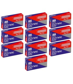 10x Zszywki małe mini "10" 1000 szt. cynkowane, Grand